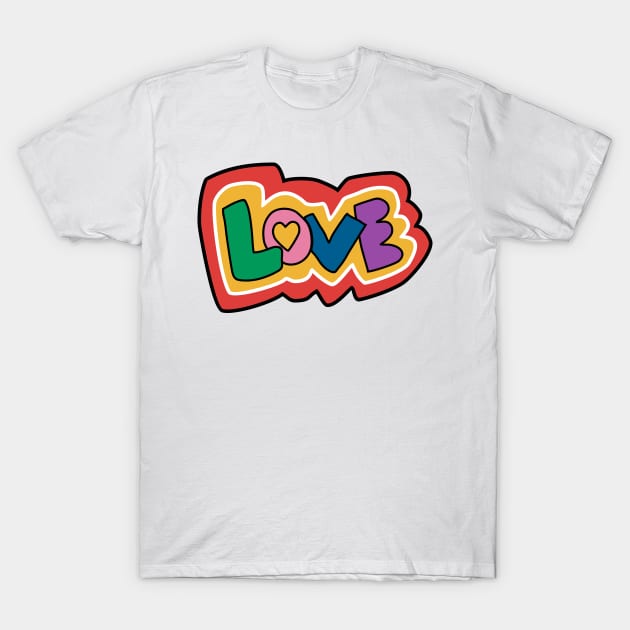 Hippie Love (4) T-Shirt by implexity